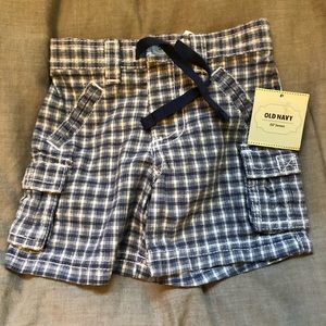 OLD NAVY | Plaid shorts blue size 0-3m